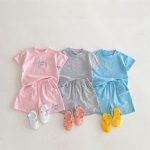 【80-130】セットアップ キッズ服 カジュアル ロゴ刺繍 - 画像 (3)