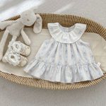 【73-100】ワンピース ベビー 女の子 スウィート 丸襟 小花柄 - 画像 (6)