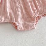 【66-90】ロンパース ベビー 女の子 レースフリル やわらか - 画像 (7)