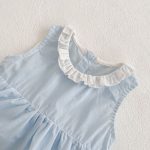 【66-90】ロンパースワンピース ベビー ハート 刺繍 - 画像 (6)
