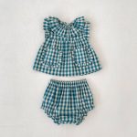 【73-110】セットアップ ベビー 女の子 かわいい チェック - 画像 (7)