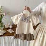 【73-100】セットアップ ベビー 学院風 ナチュラル - 画像 (9)