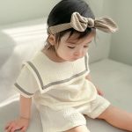 【73-100】セットアップ ベビー セーラー風 ナチュラル - 画像 (9)