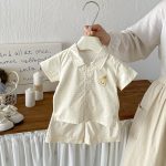 【73-100】サロペット or シャツ or ショートパンツ ベビー シンプル カートゥーン - 画像 (11)