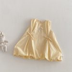 【73-100】ワンピース ベビー 女の子 蝶結び ノースリーブ - 画像 (6)