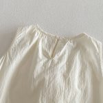 【73-100】ワンピース ベビー 女の子 蝶結び チュール ノースリーブ - 画像 (8)