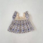 【66-100】セットアップ ベビー フラワー ギンガム - 画像 (8)