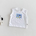 【73-100】シャツ or ベスト or ショートパンツ ベビー チェック カートゥーン - 画像 (4)