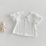 【66-90】セットアップ サロペットロンパース&リブTシャツ ベビー 女の子 チェック柄 - 画像 (7)