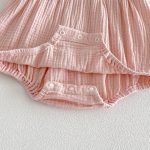 【66-90】ロンパース ベビー 女の子 レースフリル やわらか - 画像 (8)