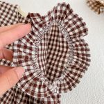 【66-100】セットアップ ベビー チェック フリル トップス&パンツ - 画像 (12)