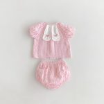 【66-100】セットアップ ベビー ウサギ耳 ストライプ - 画像 (8)