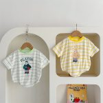 【66-100】ロンパース クマ ボーダー 赤ちゃん服 - 画像 (7)