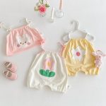 【66-90】サロペット フラワー柄 可愛い 赤ちゃん服 - 画像 (11)
