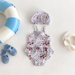 【66-100】水着 可愛い フラワー スイムウェア - 画像 (2)