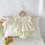 【66-100】セットアップ チェリー柄 トップス&ブルマ - 画像 (3)