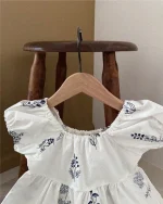 【73-120】ワンピース ベビー 女の子 パフスリーブ 花柄 - 画像 (9)