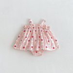 【66-90】ロンパース 可愛い ウサギ ピンク ベビー服 - 画像 (5)