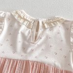 【66-90】ロンパース ベビー 女の子 レースフリル やわらか - 画像 (9)