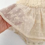 【66-100】ドレスロンパース ベビー フリル チュール - 画像 (14)