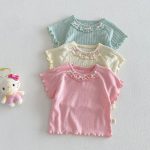 【73-120】Tシャツ ベビー 女の子 フリル 蝶結び - 画像 (12)