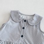 【73-100】シャツ or ショートパンツ ベビー 女の子 ドット ノースリーブ - 画像 (9)