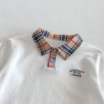 【73-120】半袖Tシャツ or チェックショートパンツ 韓国風 刺繍ロゴ - 画像 (9)