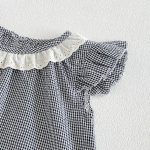 【73-100】シャツ or レギンス ベビー 女の子 チェック フリルスリーブ - 画像 (9)