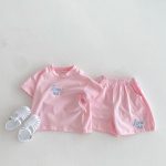 【80-130】セットアップ キッズ服 カジュアル ロゴ刺繍 - 画像 (7)