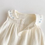 【66-90】ロンパース ベビー ノースリーブ くま刺繍 - 画像 (10)