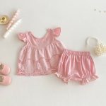 【73-100】セットアップ ベビー 女の子 刺繍 フリル - 画像 (7)