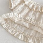 【73-100】ブラウス or ドットショートパンツ ベビー 女の子 コットン ジャガード - 画像 (9)