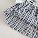 【73-100】セットアップ ベビー 女の子 チェック フリルスリーブ - 画像 (10)