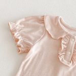 【66-90】セットアップ Tシャツ＆レースサロペットショートパンツ パフスリーブ - 画像 (9)