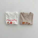 【66-100】ロンパース or Tシャツ ベビー プリント コットン - 画像 (13)