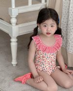 【80-130】水着 フリルデザイン リゾート 可愛い 女の子 スイムウェア - 画像 (4)