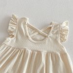 【66-90】カバーオール ベビ 女の子 レースフリル 丸襟 - 画像 (10)