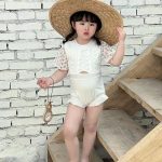 【90-140】水着 レースデザイン おしゃれ 女の子 スイムウェア - 画像 (3)