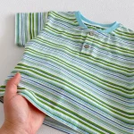 【73-120】半袖Tシャツ ベビー 男の子 ボタン付き ボーダー - 画像 (16)