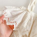 【66-90】セットアップ Tシャツ＆レースサロペットショートパンツ パフスリーブ - 画像 (11)