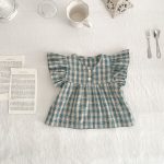【66-100】セットアップ ベビー 女の子 フリル袖 チェック - 画像 (11)