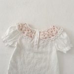 【73-110】セットアップ ベビー 花柄 レース リボン付き - 画像 (13)