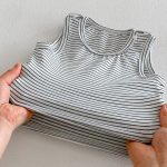 【66-90】二点セット 刺繍サロペット&ボーダータンクトップ - 画像 (11)