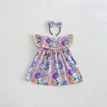 【66-140】ロンパース or ワンピース ベビー 女の子 フリルワッフル - 画像 (4)