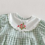 【66-110】ロンパースorワンピース グリーンチェック 姉妹服 - 画像 (9)