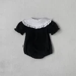 【66-90】ロンパース ベビー 女の子 半袖 韓国風 丸襟 - 画像 (27)