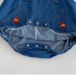 【66-90】セットアップ デニムロンパース＆Tシャツ ベビー くま柄 - 画像 (13)