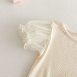 【66-90】セットアップ ベビー パフスリーブ ロンパース&キャミソール - 画像 (12)