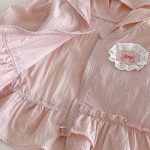 【73-100】UVパーカー ベビー 女の子 蝶結び 刺繍 - 画像 (12)