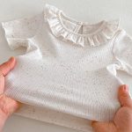 【66-90】セットアップ サロペット＆Tシャツ ベビー 女の子 フリル襟 大きめポケット - 画像 (12)